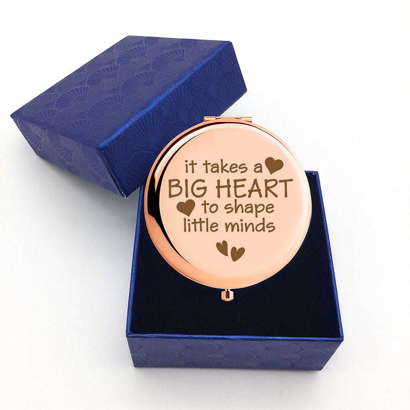 [Australia] - WIEZO-USA It Takes a Big Heart to Shape Little Minds, Mirror Gifts for Women Teachers, Appreciation Gifts,Open School Gifts,Thank Teacher Gift 