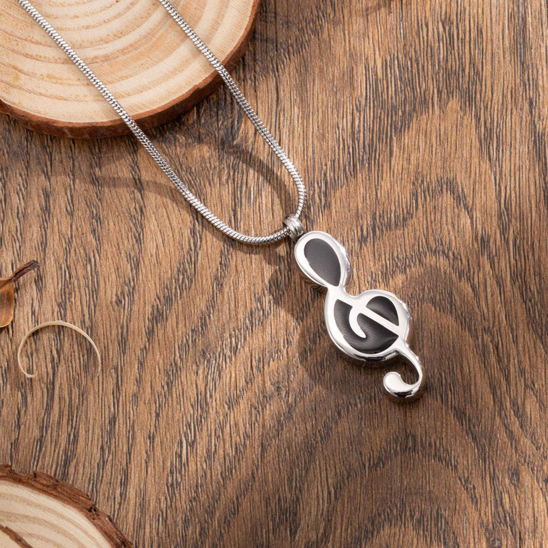 [Australia] - Cremation Urn Necklace Music Note Ashes Pendant Keepsake Memorial Jewelry for Ashes 