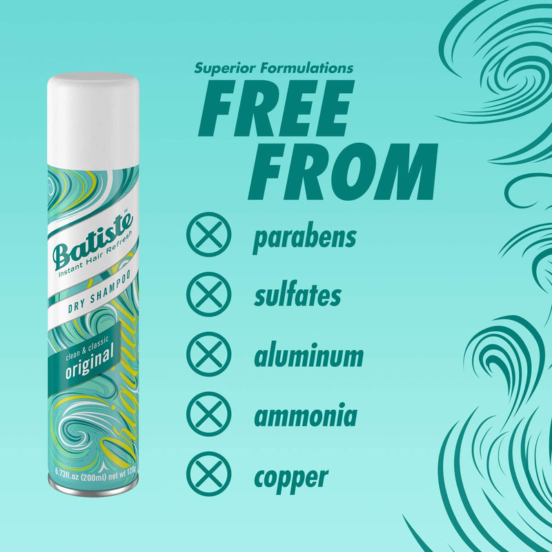 [Australia] - Batiste dry shampoo original, fresh hair for all hair types, 3 pack 2 + 1 (3 x 200 ml) 
