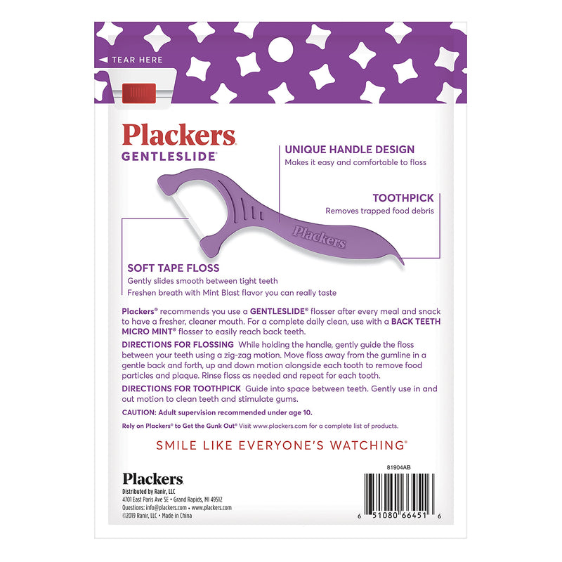 [Australia] - Plackers Gentleslide Flossers (Pack of 1 x 90 Count) 90 Count (Pack of 1) 