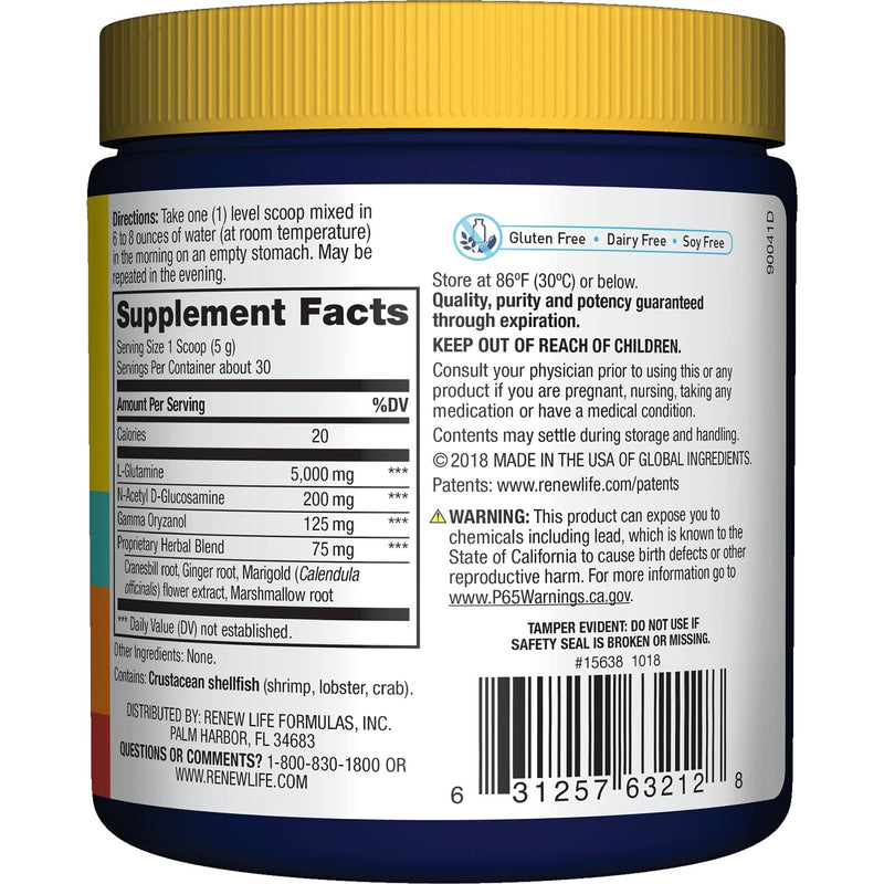 [Australia] - Renew Life Adult Digestive Aid - IntestiNew - Intestinal Lining Support Formula - Gluten, Dairy & Soy Free - 5.7 Oz. Powder 5.7 Ounce (Pack of 1) 