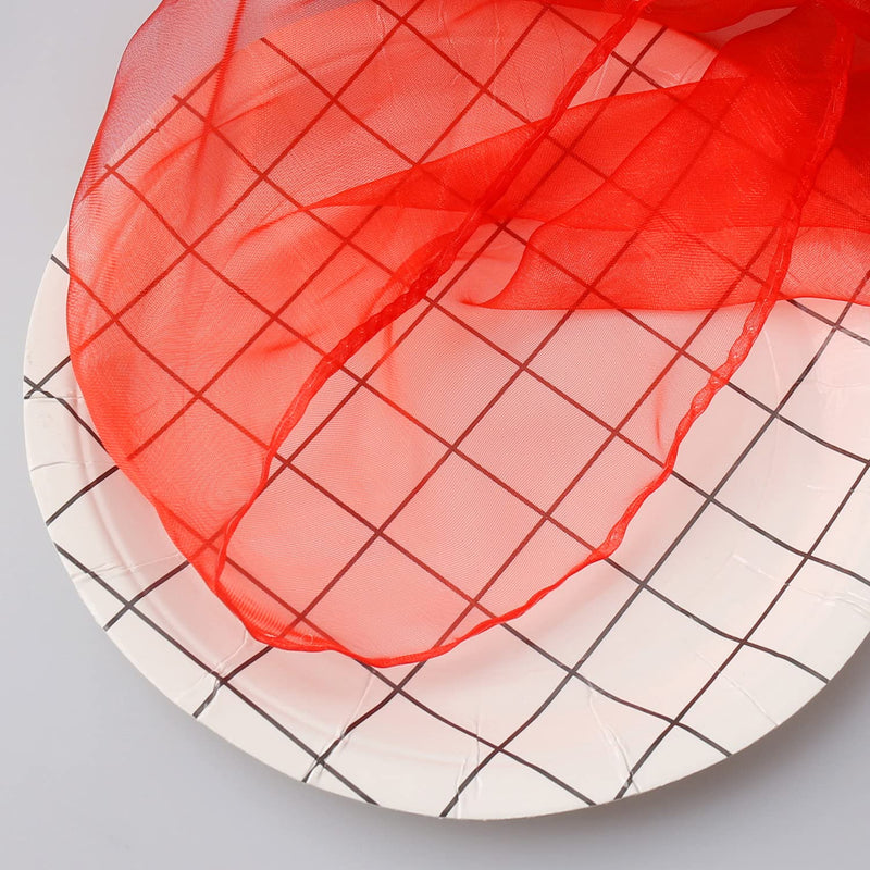 [Australia] - Lanjue 6 Pcs Sensory Scarves, Rainbow Colour Baby Sensory Toys Children Dance Juggling Scarves Silk-like Fabric Square Scarf for Baby Gymnastics Rhythm Movement Magic 