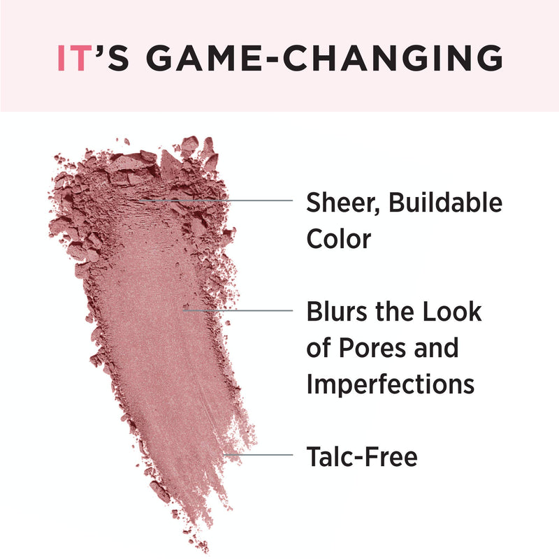 [Australia] - IT Cosmetics Bye Bye Pores Blush, Carefree - Sheer, Buildable Color - Diffuses the Look of Pores & Imperfections - With Silk, Hydrolyzed Collagen, Peptides & Antioxidants - 0.192 oz 