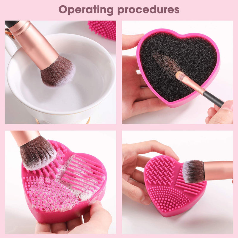 [Australia] - BS-MALL Makeup Brushes Stand Up Premium Synthetic Foundation Powder Concealers Eye Shadows Makeup 14 Pcs Brush Set,with Makeup sponge and Cleaner 