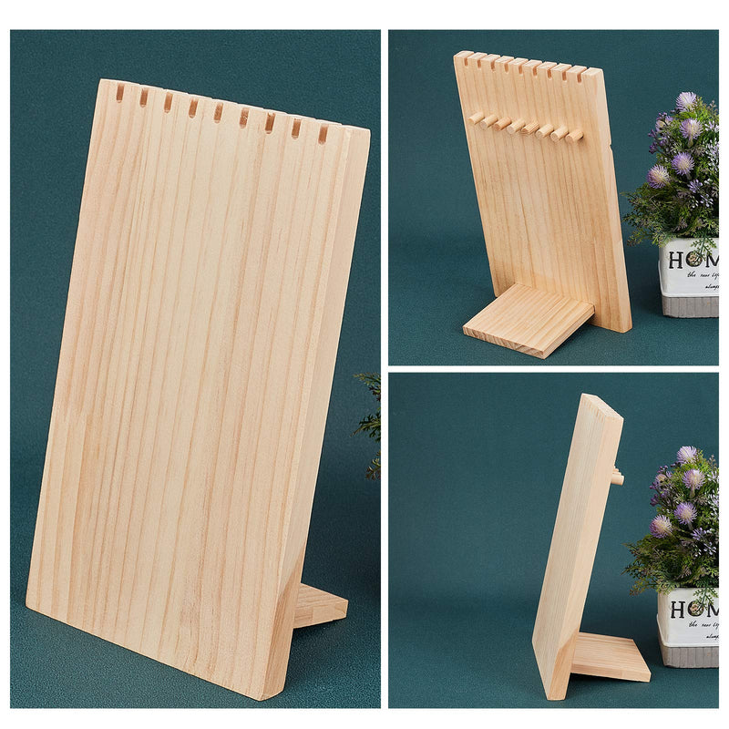 [Australia] - AHANDMAKER Necklace Display Holder, Wooden Plank Necklace Jewelry Display Stand Wooden Jewelry Organizer Stand for Home Bedroom 