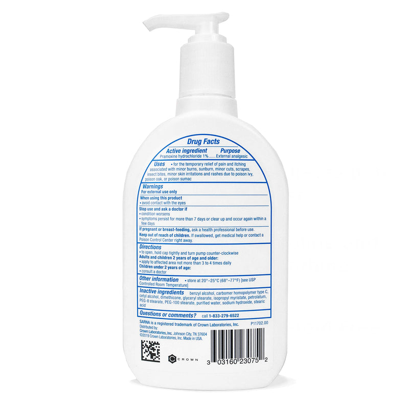 [Australia] - Sarna Sensitive Steroid-Free Anti-Itch Lotion for Dry Irritated Skin, Fragrance free - 7.5 Fl Oz 