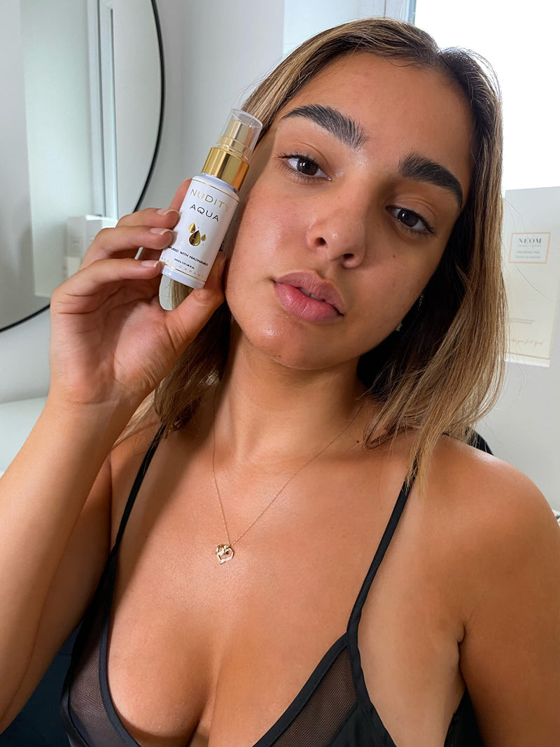 [Australia] - Rose & Caramel Nudity Aqua clear face tanning water MEDIUM/DARK gradual face tanner, best face tan 30ml 