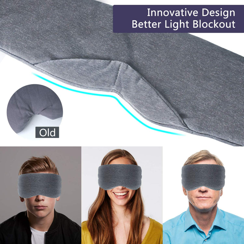 [Australia] - Sysrion Sleep Mask - Ultra Soft Comfortable Sleeping Mask for for Home Sleep Travel Shift Work, Nose Pad Designed Light Blocking Eye Blinder, Fully Adjustable Strap and Skin Friendly 