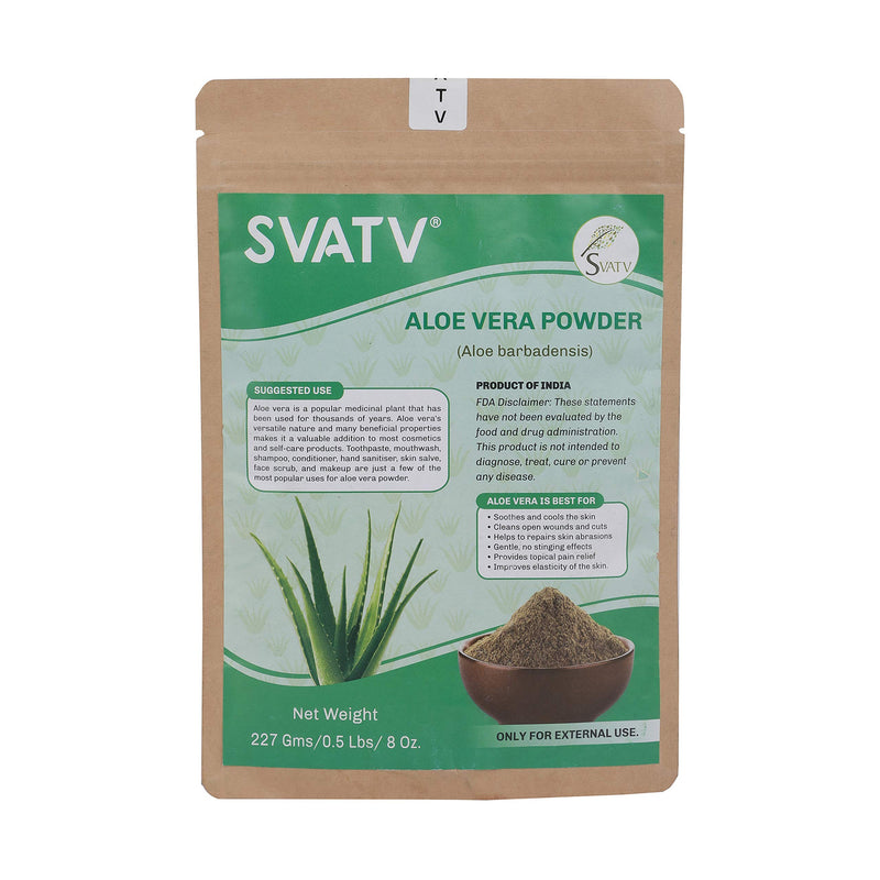 [Australia] - SVATV Aloe Vera Powder II Aloe Barbadensis II Cooling, Soothing, Hydrating, Natural Moisturising II For Hair & Skin Care II 227g , 8oz, 0.5lb 