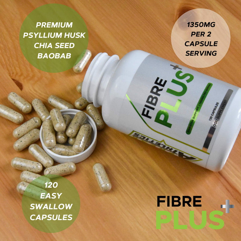 [Australia] - Fibre Plus by Freak Athletics - Daily Fibre Supplement - Premium Fibre Capsules with Psyllium Husk, Chia Seed, Baobab Fruit 