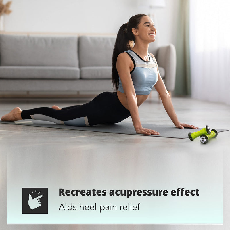 [Australia] - H&S Foot Massage Roller Muscle Roller Stick Wrists and Forearms Exercise Roller Massager for Plantar Fasciitis - Black 