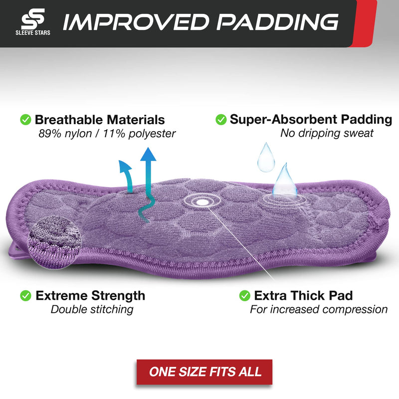 [Australia] - Sleeve Stars Tennis Elbow Brace for Men and Women, Elbow Brace for Tendonitis and Tennis Elbow Strap, Counterforce Brace for Tennis Elbow, Band Relief & Support for Forearm w/ 3 Straps Fits 9-23" (Single/Light Purple) 1 Light Purple 