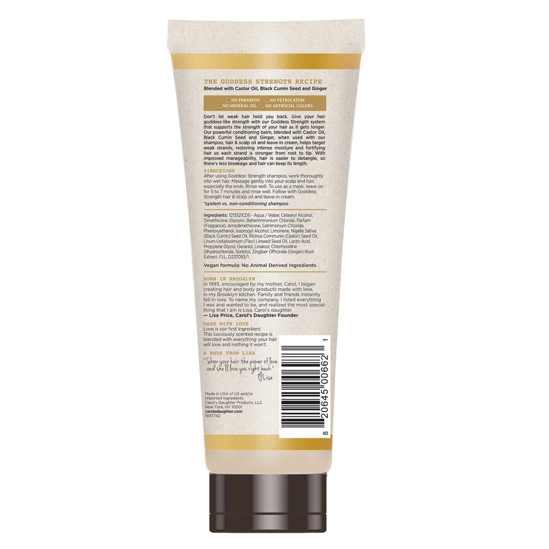 [Australia] - Carol’s Daughter Goddess Strength Conditioner with Castor Oil for Curly, Wavy, Natural Hair, Anti-breakage Deep Conditioner, Hair Mask and Detangler, Add Moisture to Dry, Damaged Hair, 11 fl oz 
