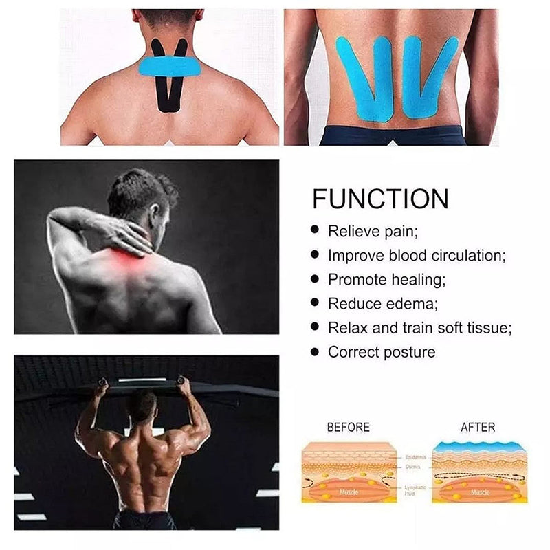 [Australia] - Lenacou Kinesiology Tape (4"x16.4 ft) Extra Roll Wide, Reduces Pain, Made of A High-Grade Water-Resistant Material Preferred by Athletes, Helps Prepare Muscles for Retraining (Purple) Purple 