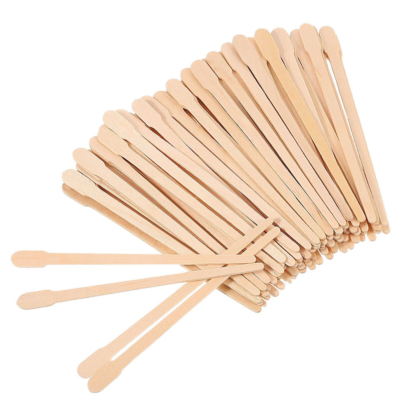 [Australia] - 500 Pieces Brow Wax Sticks Small Wax Spatulas Applicator Wood Craft Sticks for Hair Removal Eyebrow Lip, Nose Wax Applicator Sticks 