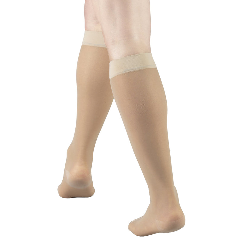 [Australia] - Truform Sheer Compression Stockings, 15-20 mmHg, Women's Knee High Length Medium (1 Pair) Nude 