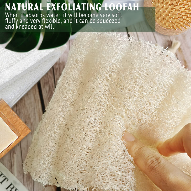 [Australia] - Natural Shower Loofah Sponge, Bath Exfoliating Loofa Body Scrubber, 5.5 ‚ÄúSoft and Easy Foaming Spa Lufa Sponges (3 pack) 