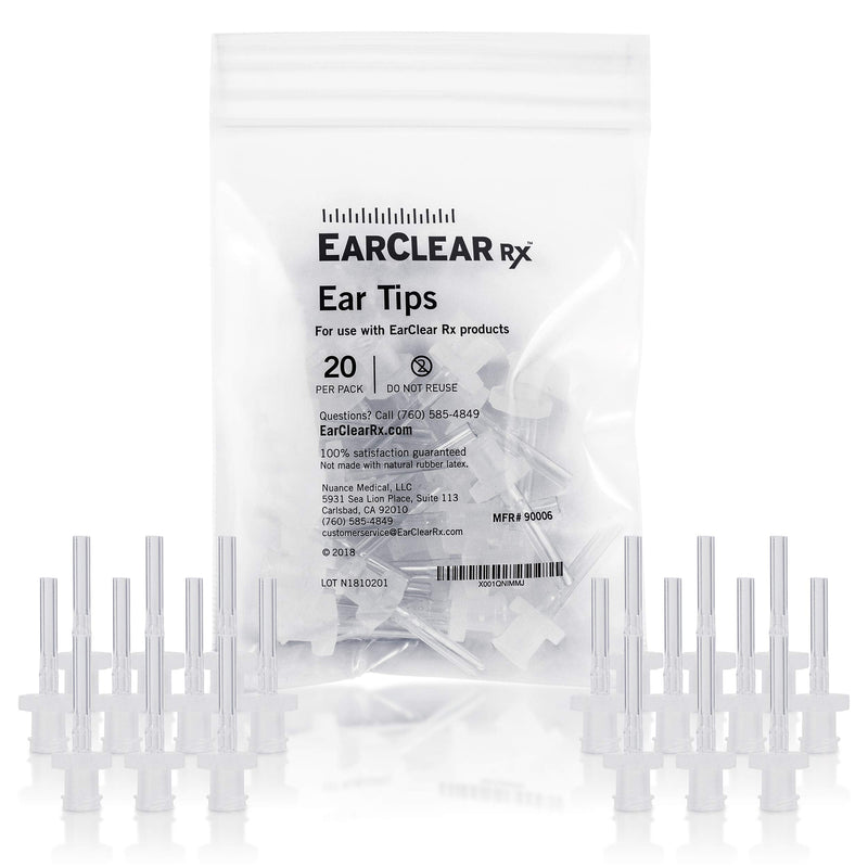 [Australia] - Ear Cleaning Kit by Nuance Medical EarClear Rx - Flexible Tip Kit with Otoscope Penlight, Basin and 20 Disposable Tips and Microfiber Towel 