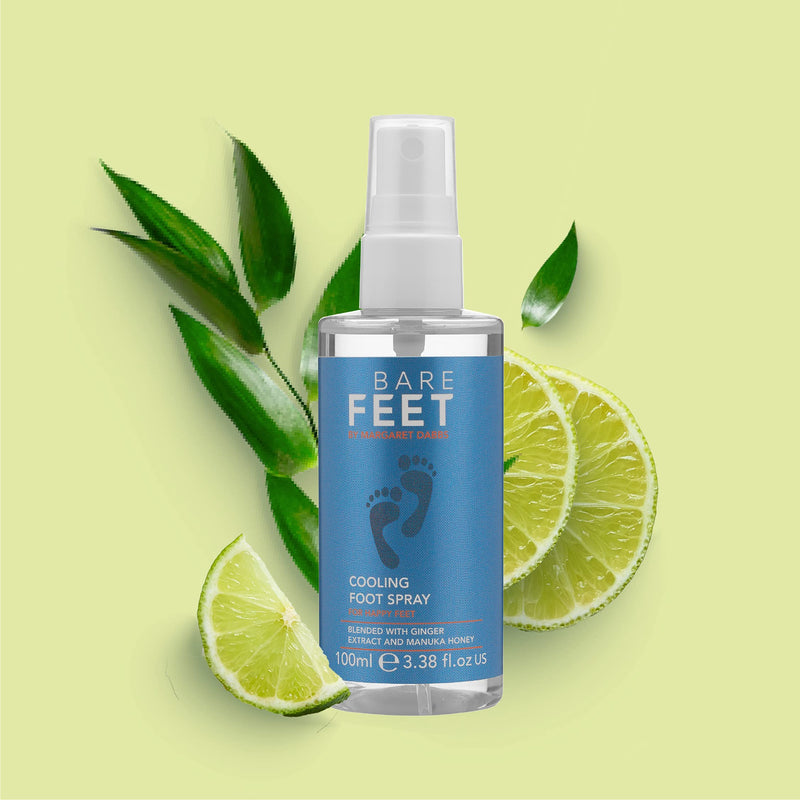 [Australia] - Bare Feet by Margaret Dabbs Cooling Foot Spray (100ml Travel-sized), Reviving Foot Spray To Reinvigorate And Restore Tired Or Sore Feet 