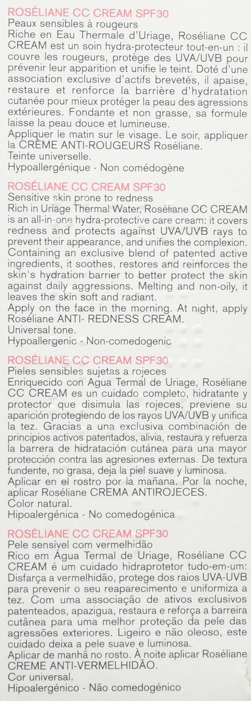 [Australia] - Uriage Roseliane SPF 30 Universal Tone CC Cream, 40 ml 