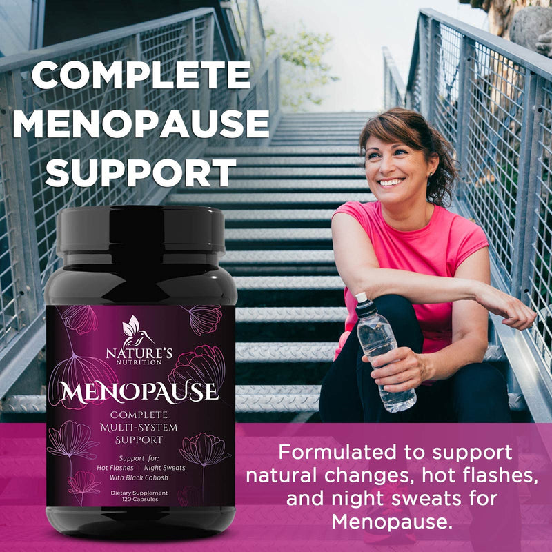 [Australia] - Menopause Supplements for Women - Black Cohosh for Menopause Relief - Hot Flashes, Night Sweats, and Mood Support - Extra Strength Menopause Supplement Complex - USA Formulated, Non-GMO - 60 Capsules 