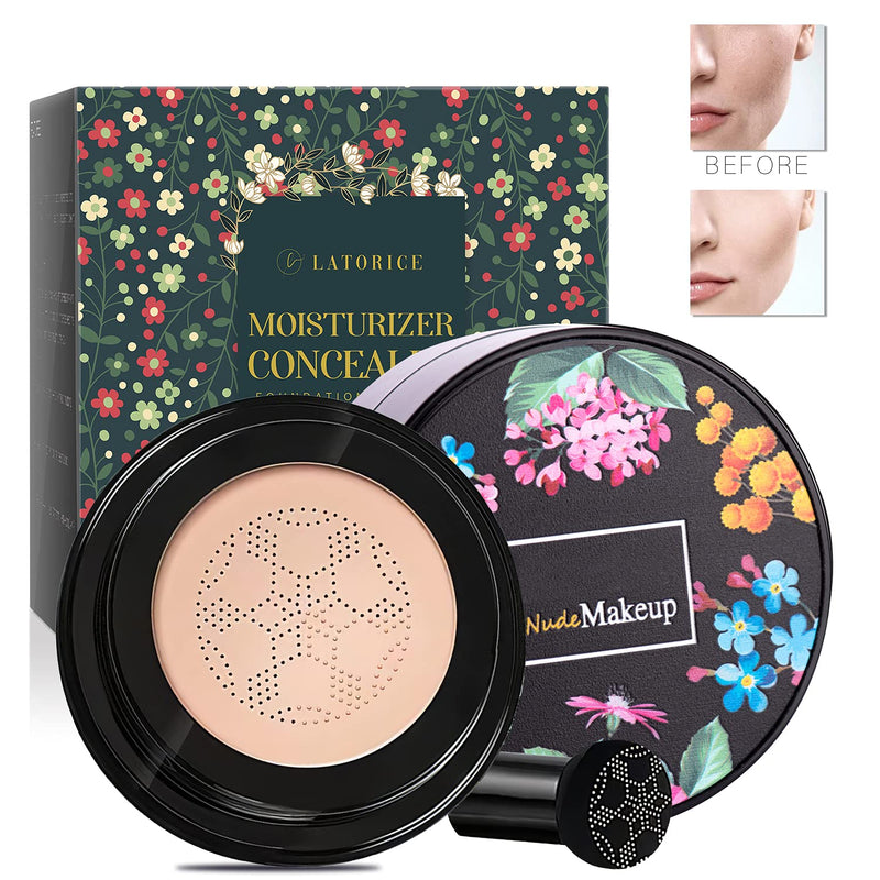 [Australia] - Mushroom Head Foundation,Air Cushion CC Cream BB Cream, Moisturizing Concealer, Mushroom Makeup Sponge, Easy to Apply 