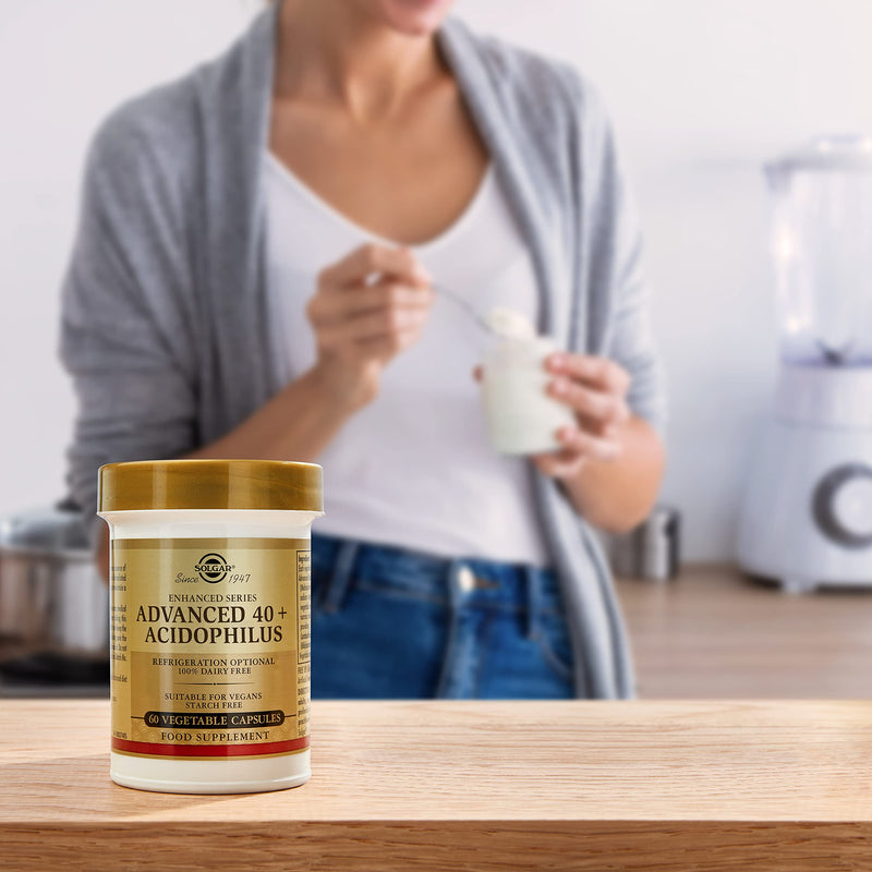 [Australia] - Solgar Advanced 40+ Acidophilus, 120 Vegetable Capsules - Supports Healthy Intestinal Flora - 1.5 Billion Microorganisms Per Serving - Gluten, Dairy, Lactose & Milk Free - Vegetarian - 120 Servings 120 Count (Pack of 1) Frustration-free Packaging 