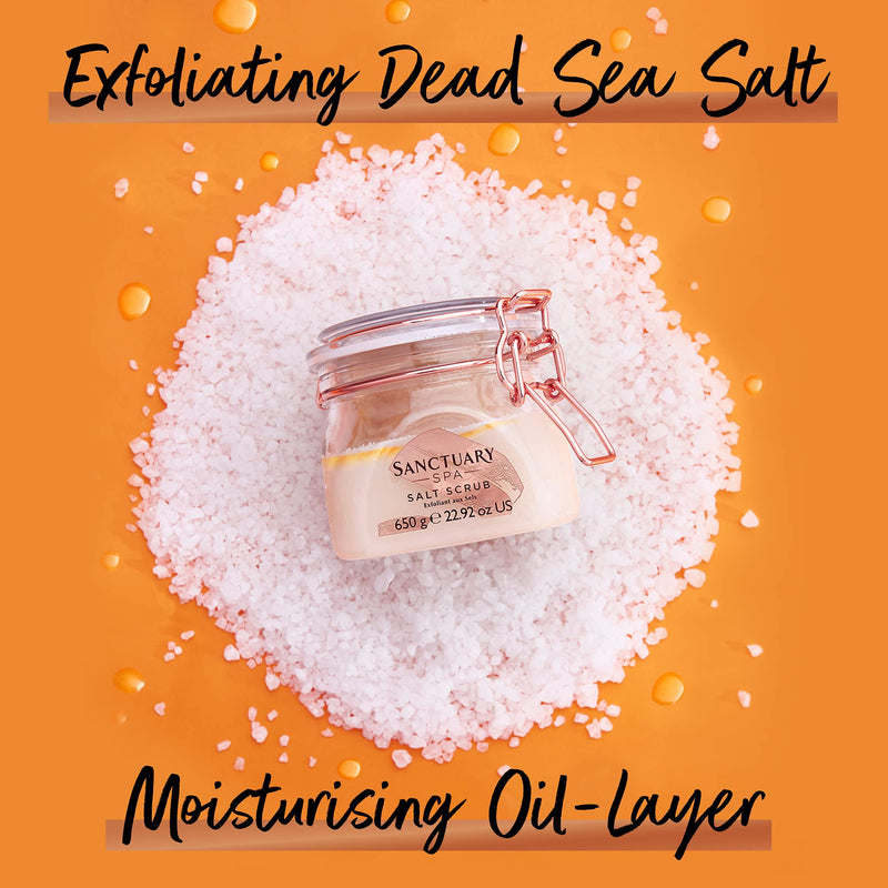 [Australia] - Sanctuary Spa Salt Body Scrub, Exfoliating Dead Sea Salt with Natural Oils, Vegan and Cruelty Free, 650g 