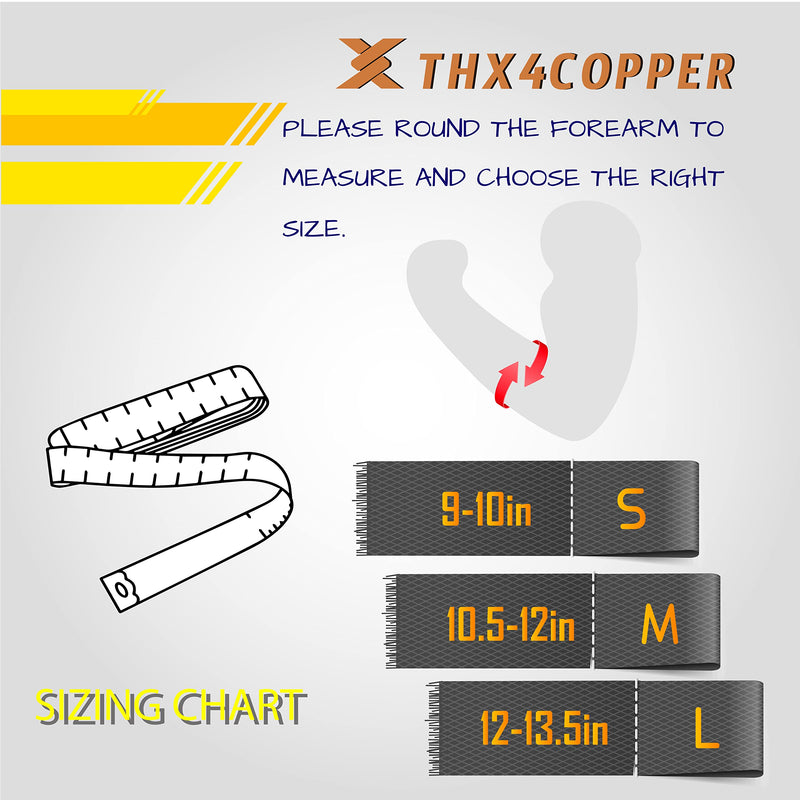 [Australia] - Thx4COPPER Infused Adjustable Compression Tennis and Golfers Elbow Support Brace, with Pad for Muscle and Joint Pain Relief, Tendinitis,Carpal Tunnel Syndrome Small (Pack of 1) 