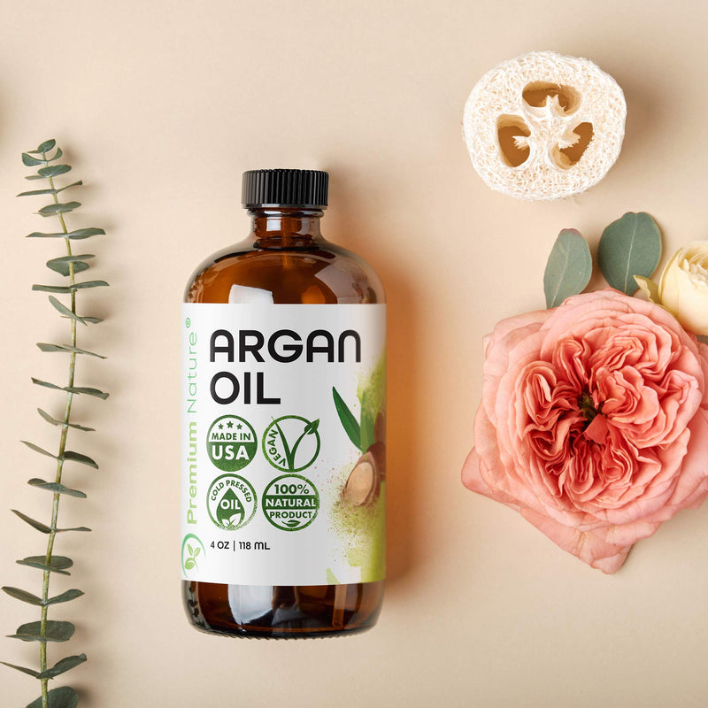 [Australia] - Argan Oil Organic, Virgin, 100% Pure, Cold Pressed Argon Oil Serum For Hair Stimulate Growth for Dry and Damaged Hair. Argan Oil for Skin Body Moisturizer. Nails Protector 4 oz 