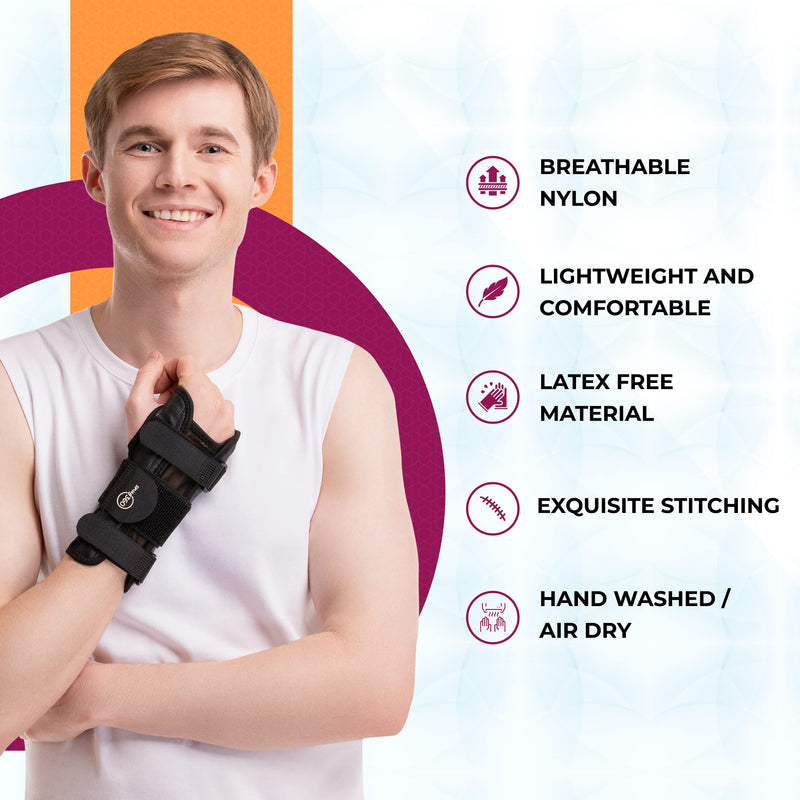 [Australia] - SNUG360 Wrist Support Brace - Breathable & Lightweight Wrist Brace for Carpal Tunnel, Tendonitis, Arthritis, Sprain & Fracture, Removable Aluminum Splint for Wrist Support, One Size Fits Most 