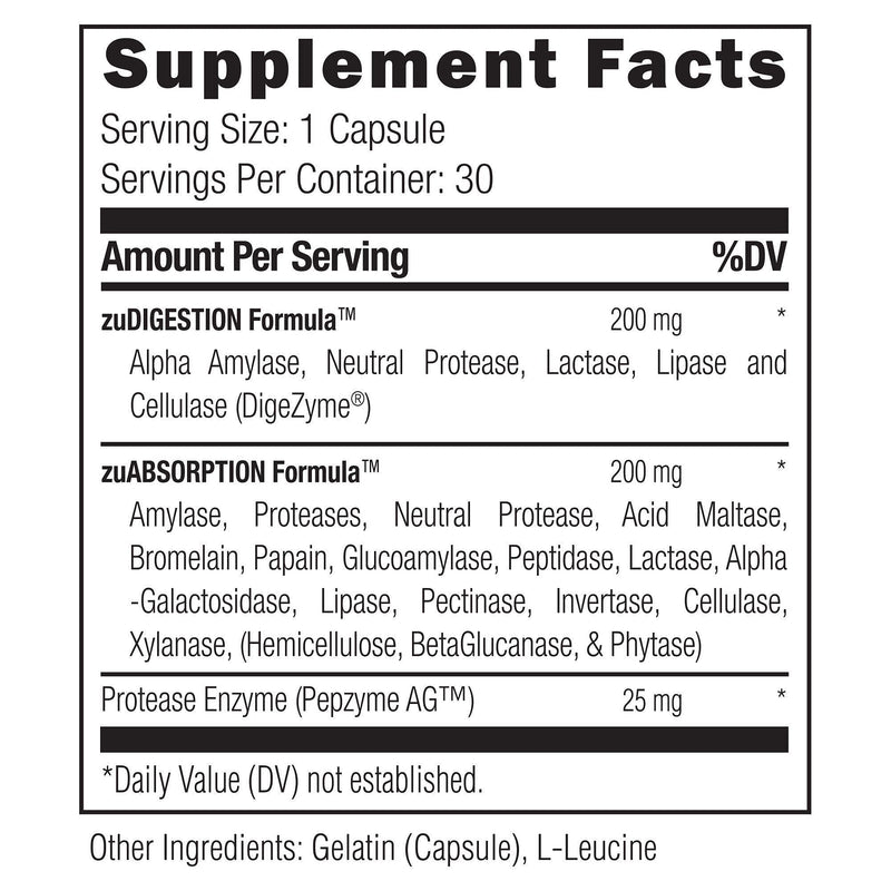 [Australia] - zuENZYMES Digestive Enzymes 