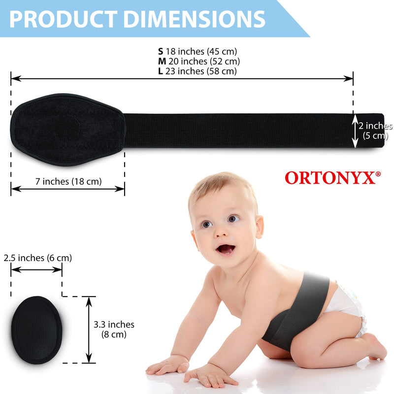 [Australia] - ORTONYX Baby Umbilical Hernia Belt - OX350 Medium (Pack of 1) Black 
