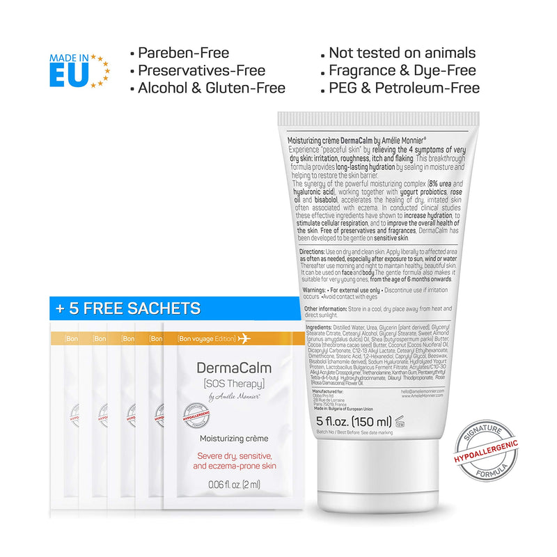 [Australia] - Clinically Tested Cream for Eczema, Dermatitis and Psoriasis Treatment - Urea 8%, Probiotics w/Best Natural Ingredients - Face & Body Lotion - Itchy, Severely Dry, Scaly Skin. Moisturizer 