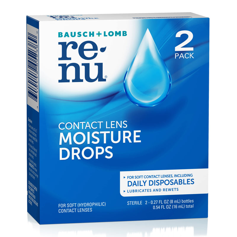 [Australia] - Bausch + Lomb ReNu MultiPlus Lubricating & Rewetting Drops, 0.27 Ounce Bottle Twinpack 0.27 Fl Oz (Pack of 2) 