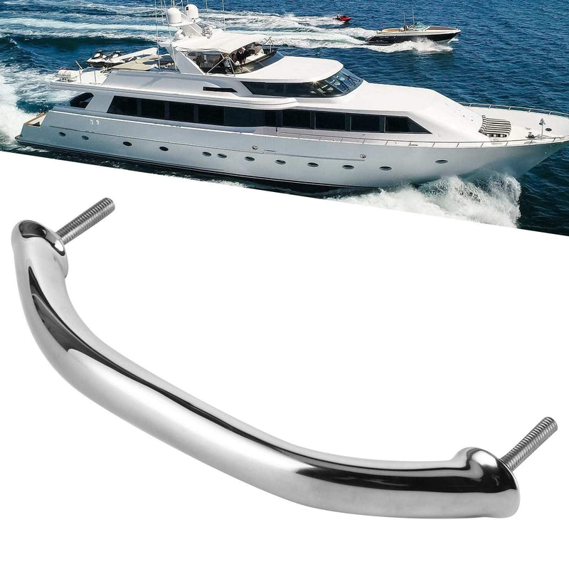 [Australia] - KIMISS Marine Handles for Boat,Stainless Steel Handle Door Grab Bar Handrail Oval Rail Grip for Hatch Deck(Silver) (220mm)//boat handrail 220mm 