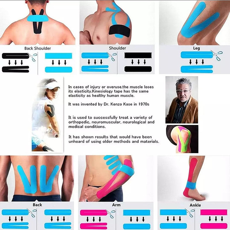 [Australia] - Lenacou Kinesiology Tape (4"x16.4 ft) Extra Roll Wide, Reduces Pain, Made of A High-Grade Water-Resistant Material Preferred by Athletes, Helps Prepare Muscles for Retraining (Pink) Pink 