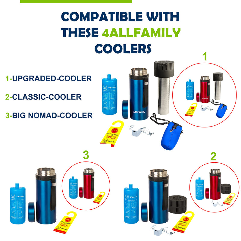 [Australia] - 4ALLFAMILY BIOGEL ICE Pack Replacement for 4ALLFAMILY 72H Insulin Cooler Insulin Cooler┃AUTO Shut Off Model 