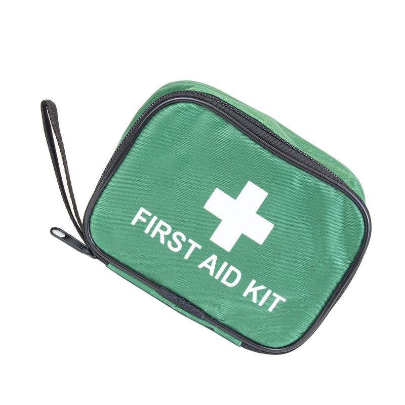 [Australia] - Clay Roberts First Aid Kit, Green, Compact First Aid Kit Bag, Bandages, Dressing Pads, Plasters, Emergency & Medical Supplies, 1st Aid Kit Bag for Travel, Home, Family, Holidays, Cars and Camping 
