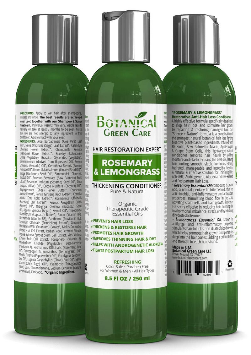[Australia] - Hair Growth Anti-Hair Loss CONDITIONER “Rosemary & Lemongrass”. Alopecia Prevention and DHT Blocker. Doctor Developed. NEW 2018 FORMULA! 