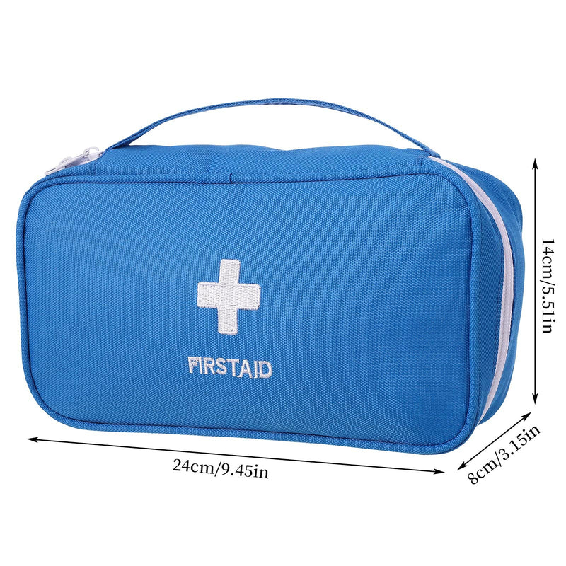 [Australia] - upain First Aid Bag Empty Small Medical Kit Pouch Travel Emergency Pouch Lightweight Medicine Storage Bag Multifunctional Layered for Emergency Home Office Car Outdoors Boat Camping Hiking Blue-a 
