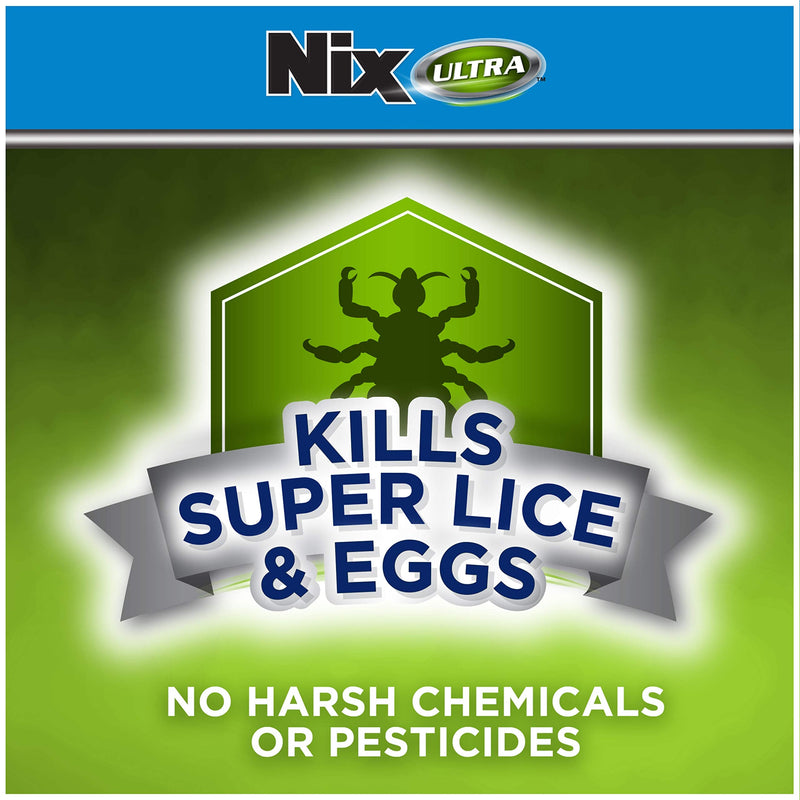 [Australia] - Nix Ultra Lice & Nits Treatment, Kills Super Lice & Eggs, 3.4 Fl Oz (Pack of 1), 1 Count Solution + Comb 