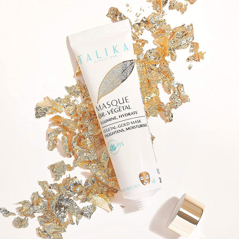 [Australia] - Vegetal Gold Mask - Talika - Regenerating Gold Mask - Antioxidant and Soothing Care - All Skin Types - Skin Boosted with Radiance in just 10 minutes 