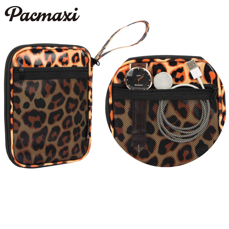 [Australia] - PACMAXI Watch Band Storage Organizer Holds 10 Watch Bands, Travel Watch Straps Carrying Case, Watch Band Storage Bag, (Leopard) Leopard 