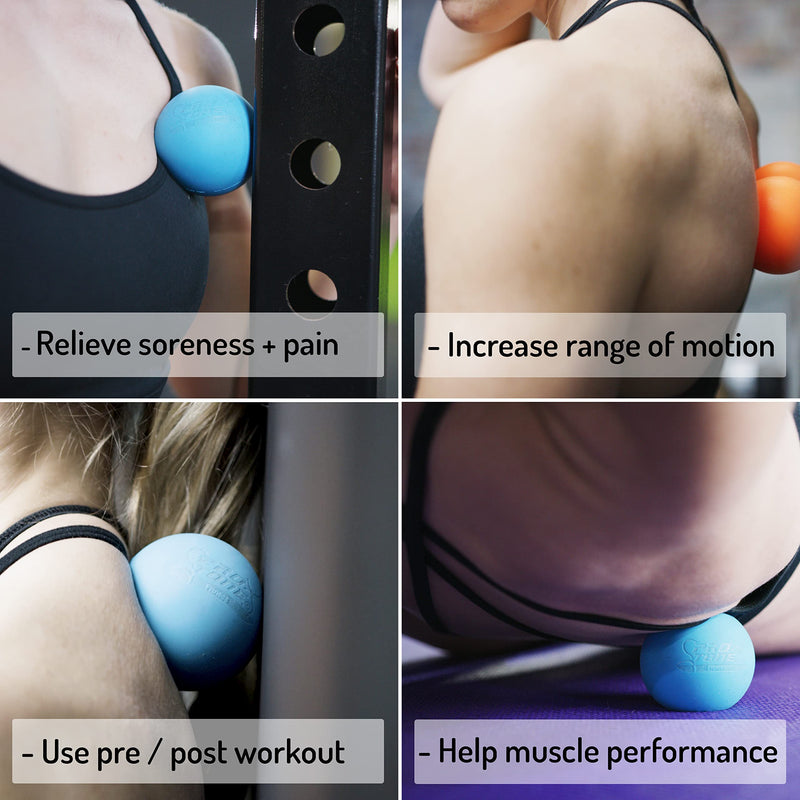[Australia] - PROTONE Lacrosse Ball / Massage Ball for Trigger Point Massage / Rehab / Physiotherapy Black 