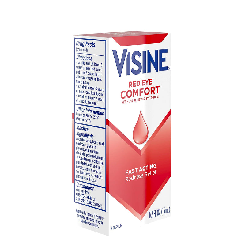 [Australia] - Visine Red Eye Comfort Redness Relief Eye Drops to Help Relieve Red Eyes Due to Minor Eye Irritations Fast, Tetrahydrozoline HCl, 0.5 fl. oz 