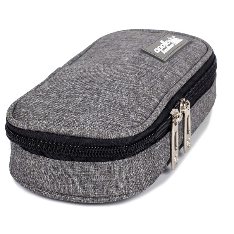[Australia] - Apollo Walker Insulin Cooler Travel Case Diabetic Medication Cooler with 2 Ice Packs and Insulation Liner(Gray) Gray-small 