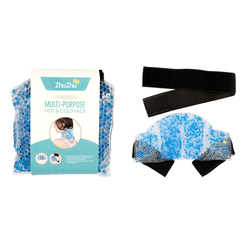 [Australia] - Zhu-Zhu Multi-Purpose Hot & Cold Pack Therapeutic Gel Beads - Neck, Joint, Shoulder & Back Pain Relief Wrap - Sports Injury Heat Therapy Pad 