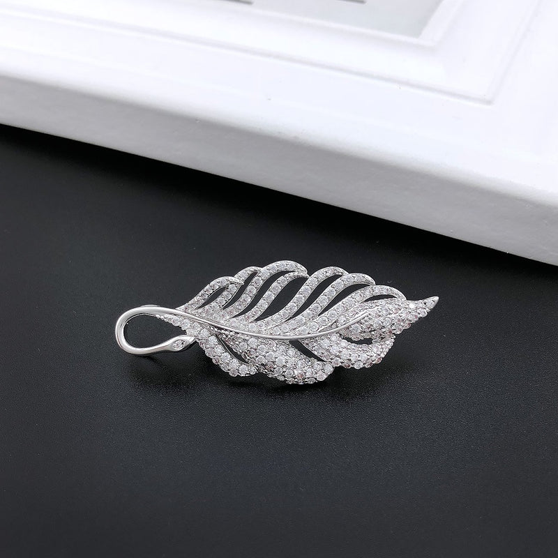 [Australia] - YOQUCOL Cubic Zirconia Crystal Rhinestone Wedding Brooch Pin for Women Brides Jewelry D 