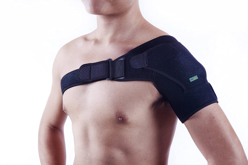 [Australia] - ellostar Stabilizing Shoulder Brace for Women and Men, Adjustable All Size Fit Sleeve Wrap with Ice Pack Pocket, Pain Relief for Injuries, Recovery and Dislocated Shoulder 